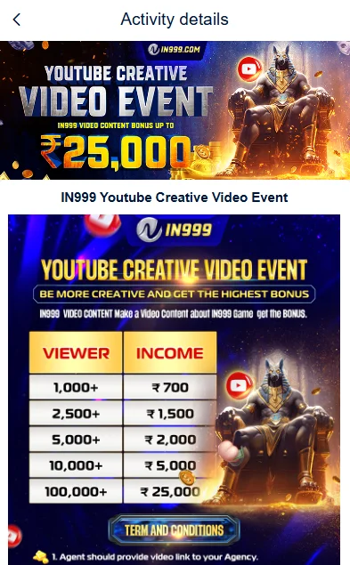 Youtube creative video event